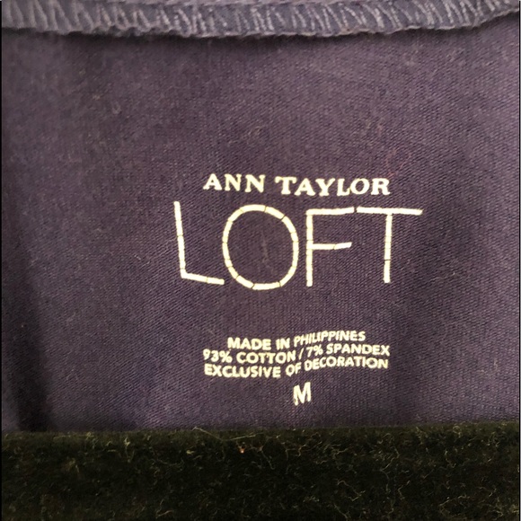 Ann Taylor Loft scoop neck long sleeve top - Picture 3 of 5